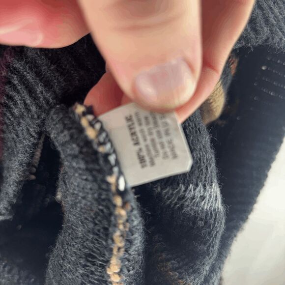 La Vane New York Coogi Style Pull Over Textured Purple Blue Sweater Size XL - Picture 4 of 6